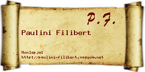 Paulini Filibert névjegykártya